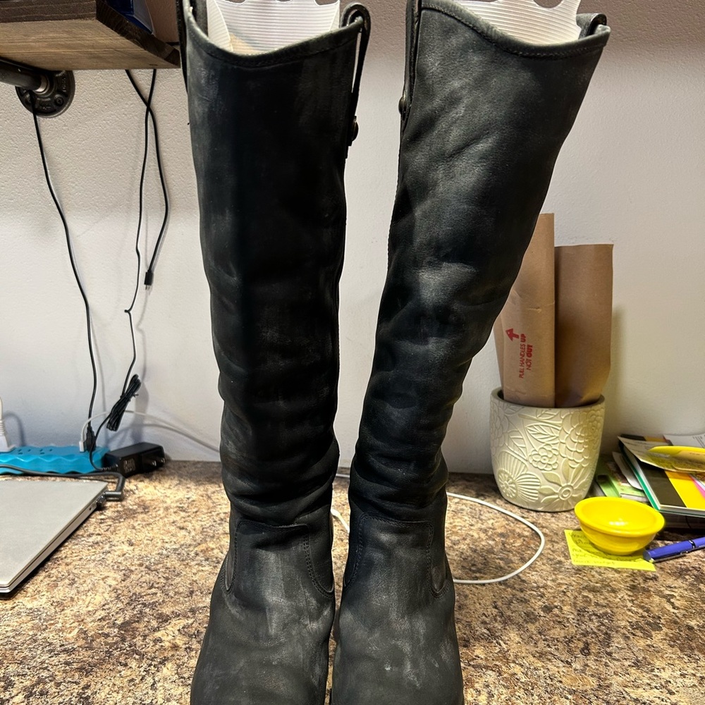 Frye tall boots.